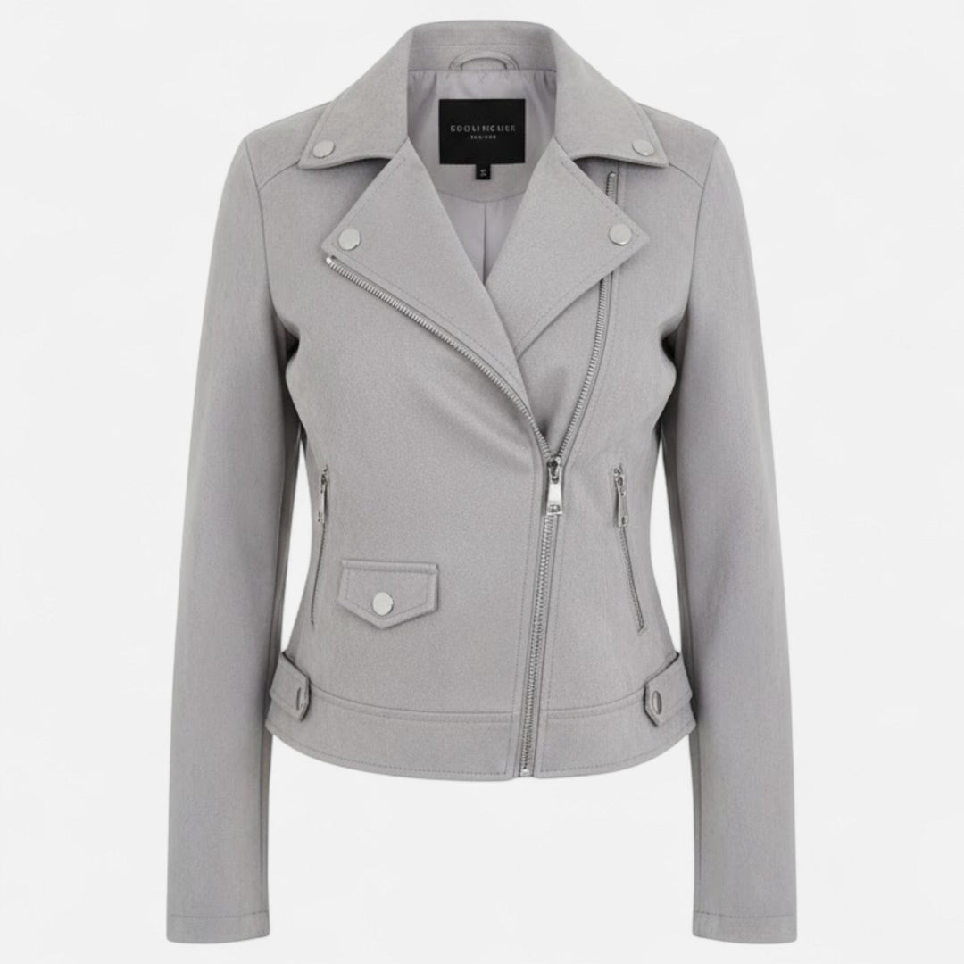 Slim Zip Moto Jacket For Women