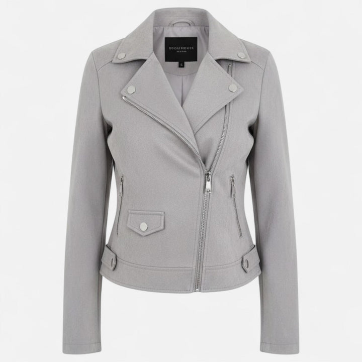 Slim Zip Moto Jacket For Women