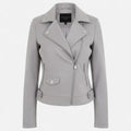 Slim Zip Moto Jacket For Women