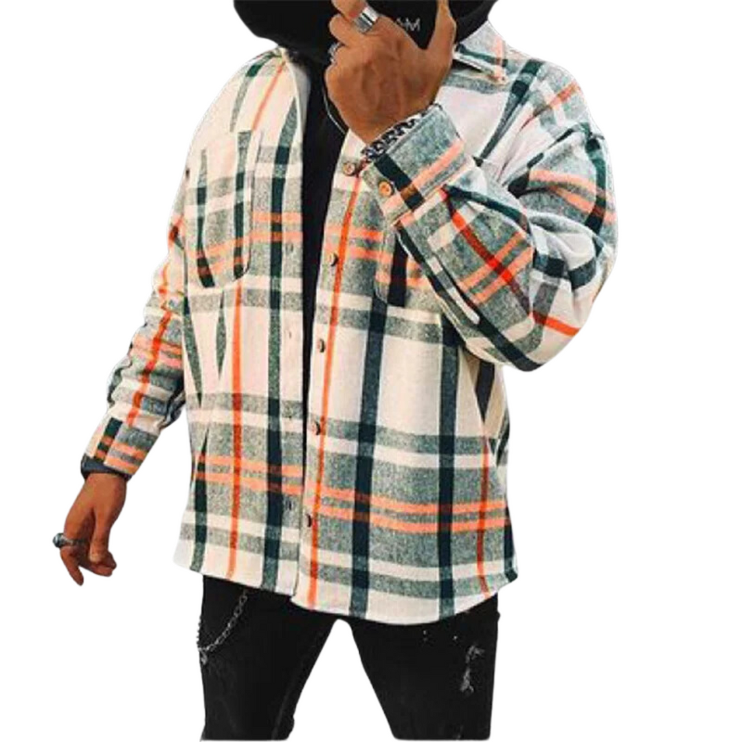Premium Plaid Overshirt Jacket For Men