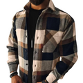 Premium Plaid Overshirt Jacket For Men