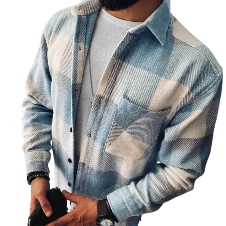 Premium Plaid Overshirt Jacket For Men