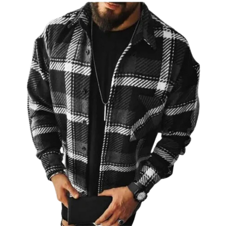 Premium Plaid Overshirt Jacket For Men