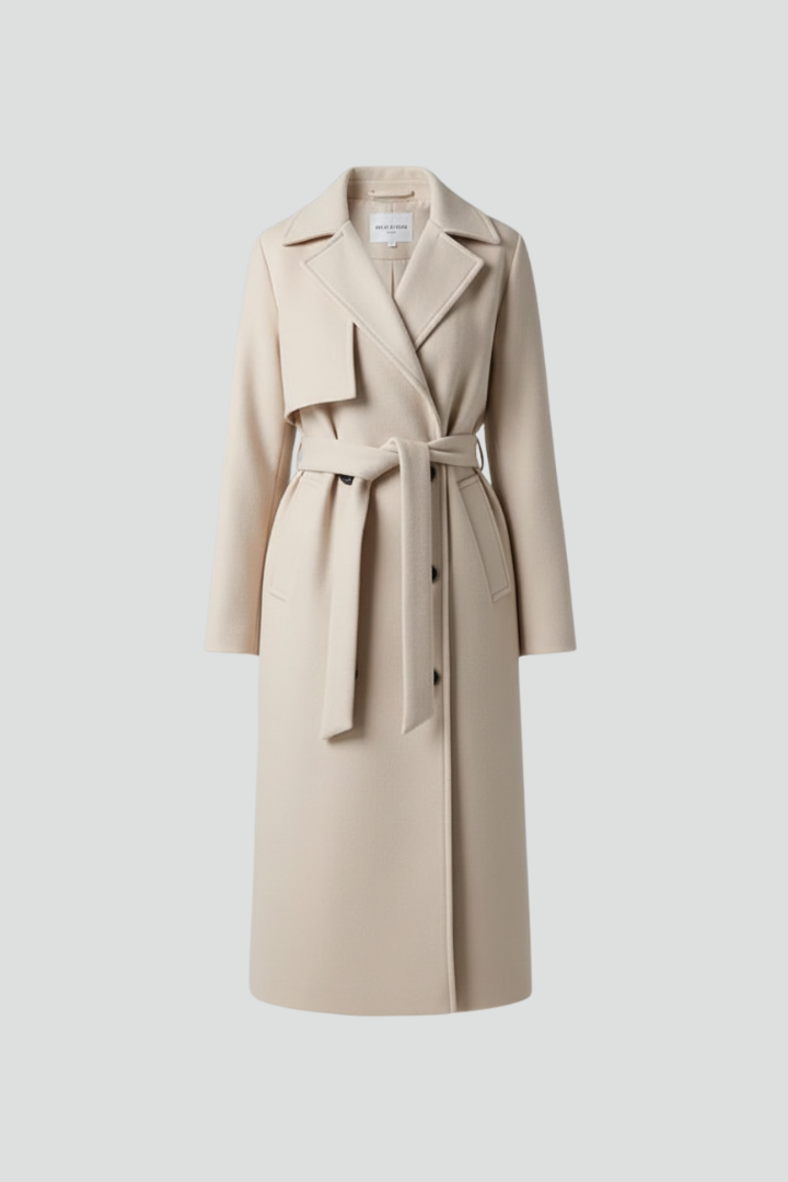 Double Breasted Long Coat For Women