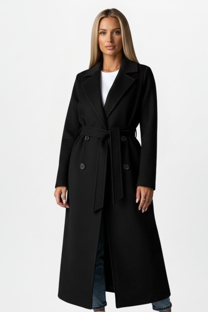 Double Breasted Long Coat For Women