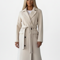 Double Breasted Long Coat For Women