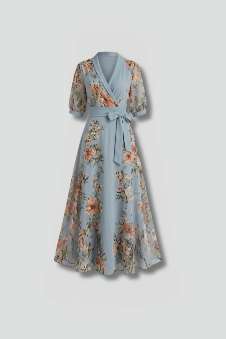 Floral Maxi Wrap Dress For Women