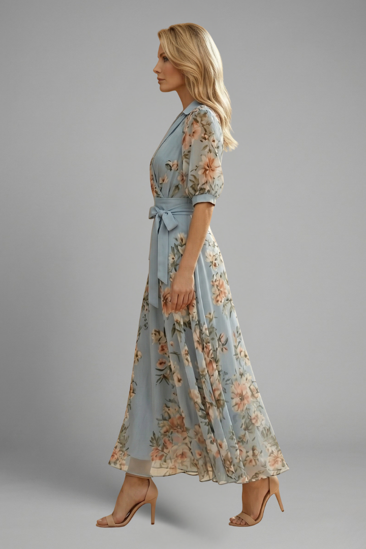 Floral Maxi Wrap Dress For Women