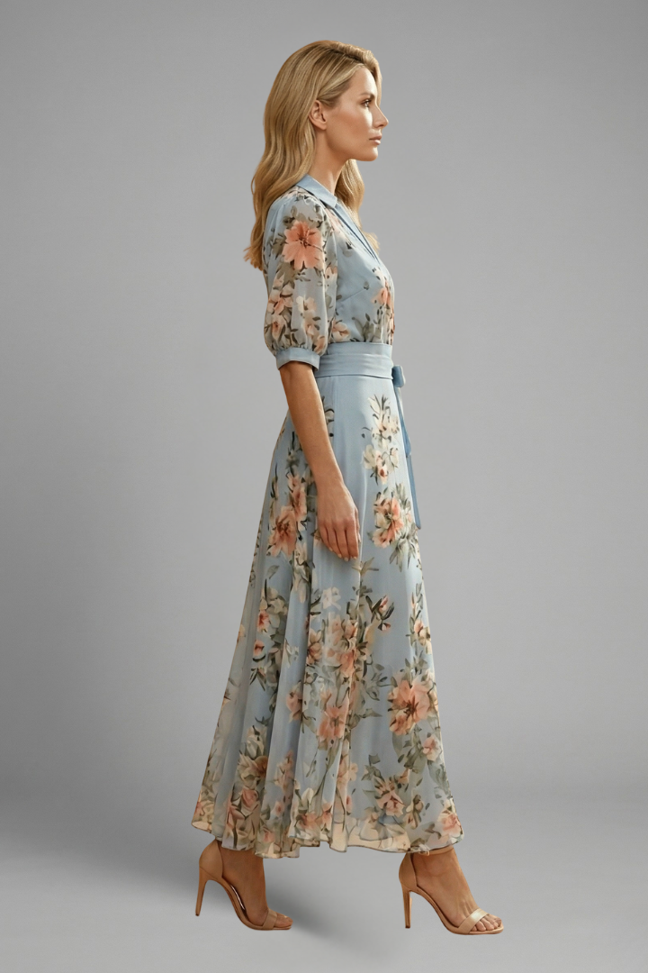 Floral Maxi Wrap Dress For Women