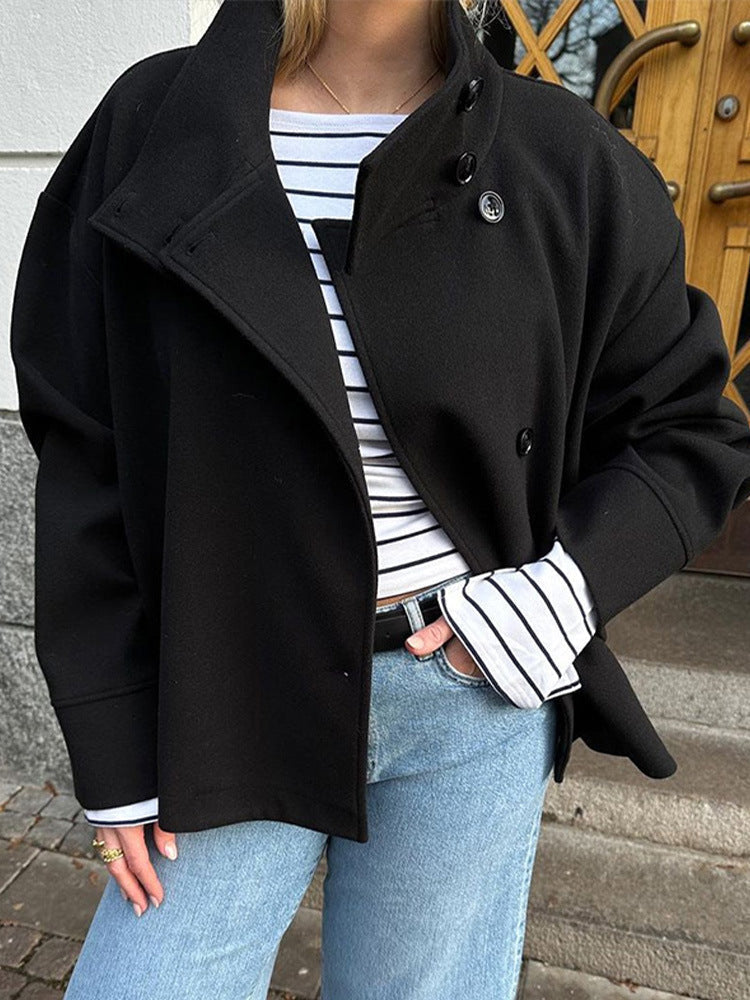 Elegant Short Wool Coat For Women