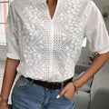 Women's Blouse Floral Embroidered | Sleeve
