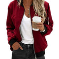 Classic Zip Bomber Jacket For Women
