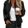 Classic Zip Bomber Jacket For Women