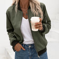 Classic Zip Bomber Jacket For Women