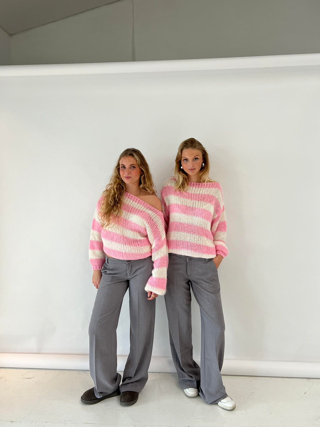 Oversized Striped Knit Sweater With Cozy Luxe Appeal For Women