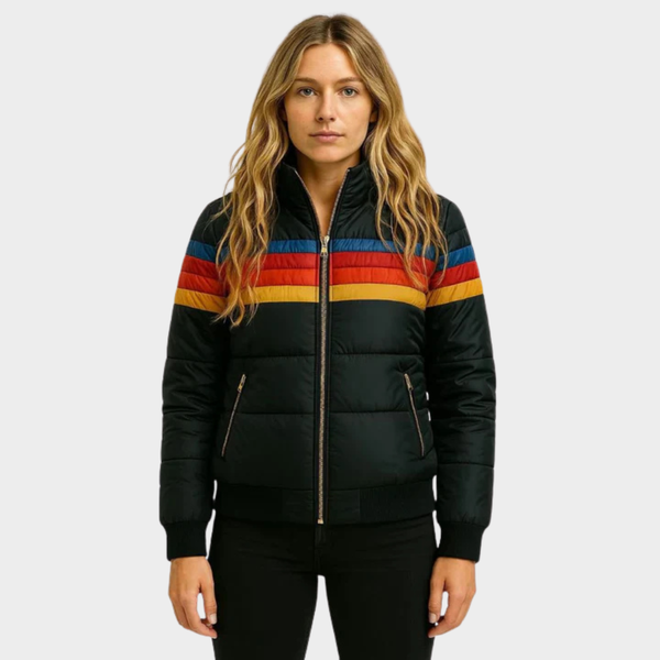 Retro Hooded Puffer Jacket For Women