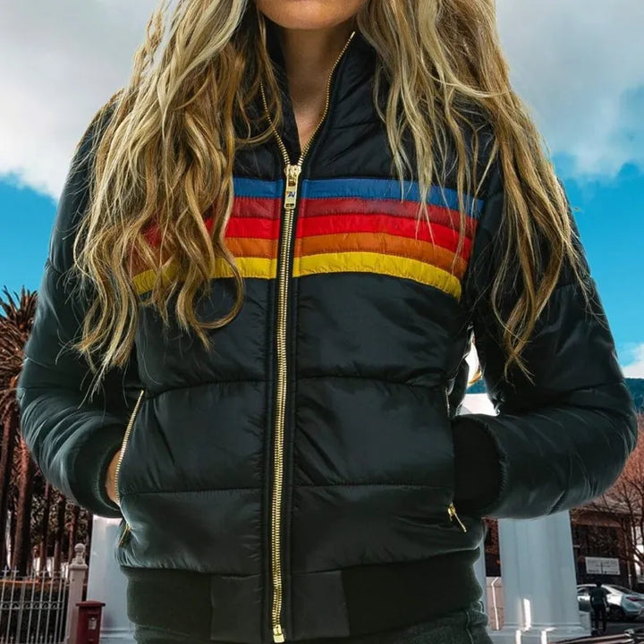 Retro Hooded Puffer Jacket For Women