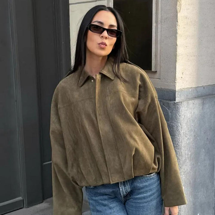 Oversized Bomber Jacket For Women