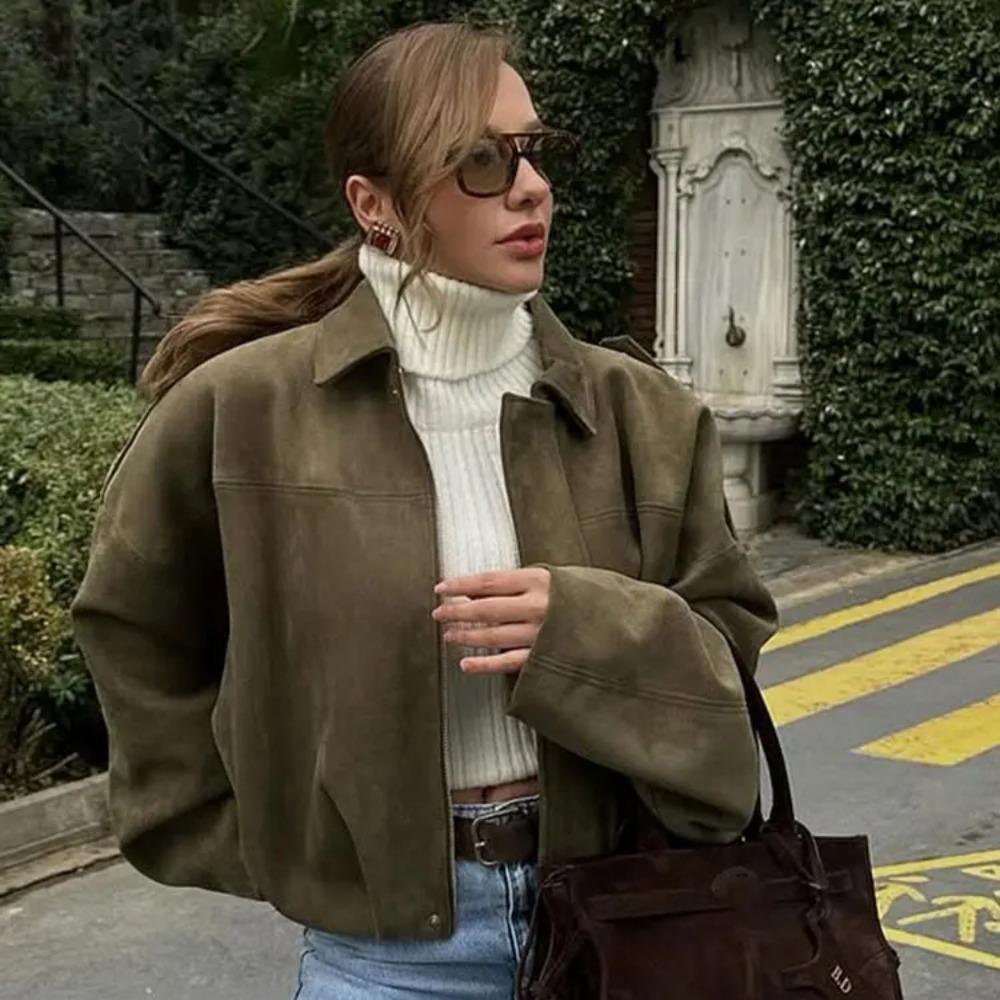 Oversized Bomber Jacket For Women