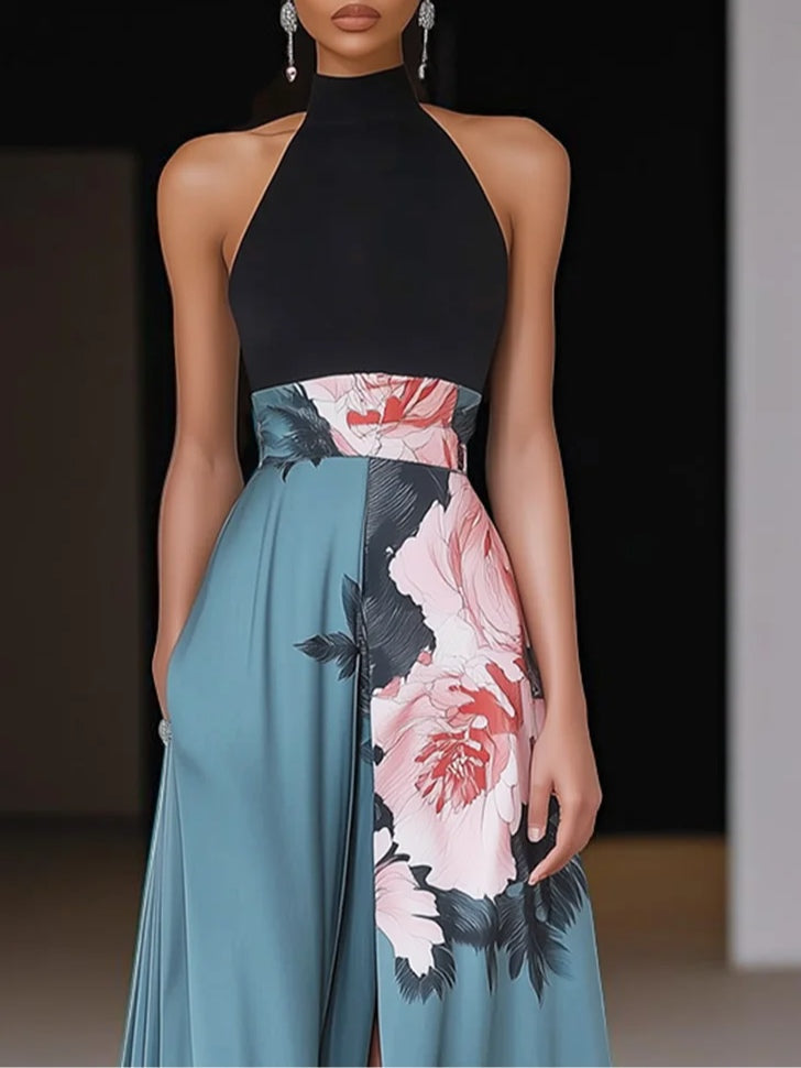 Fall Wedding Guest A -Line Maxi Dress