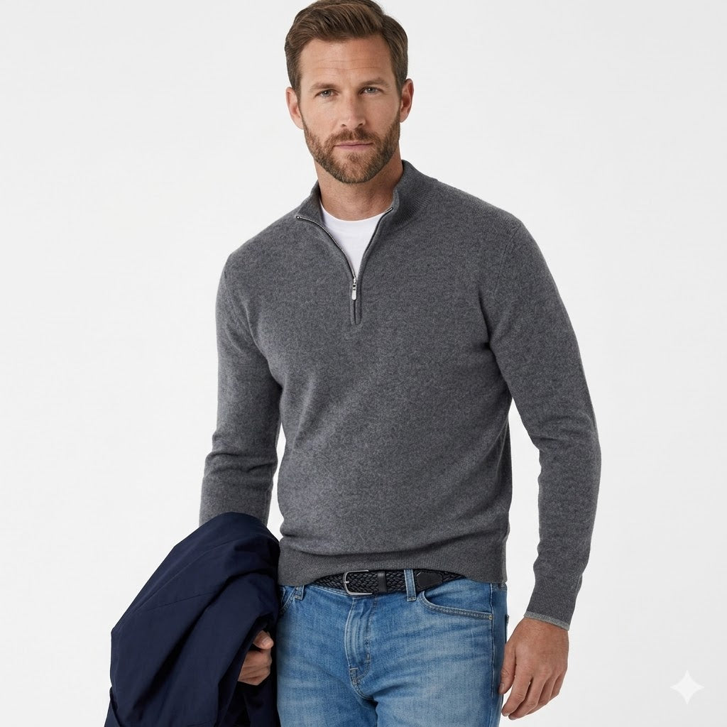 Premium Zip Knit Pullover For Men