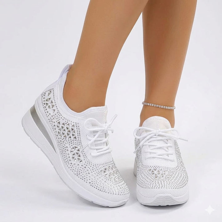 Rhinestone Platform Sneakers For Women