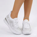 Rhinestone Platform Sneakers For Women
