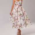 Brianna | Women's Floral Spaghetti Strap A-Line Midi Dress