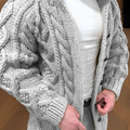 Chunky Knit Zip Cardigan For Men
