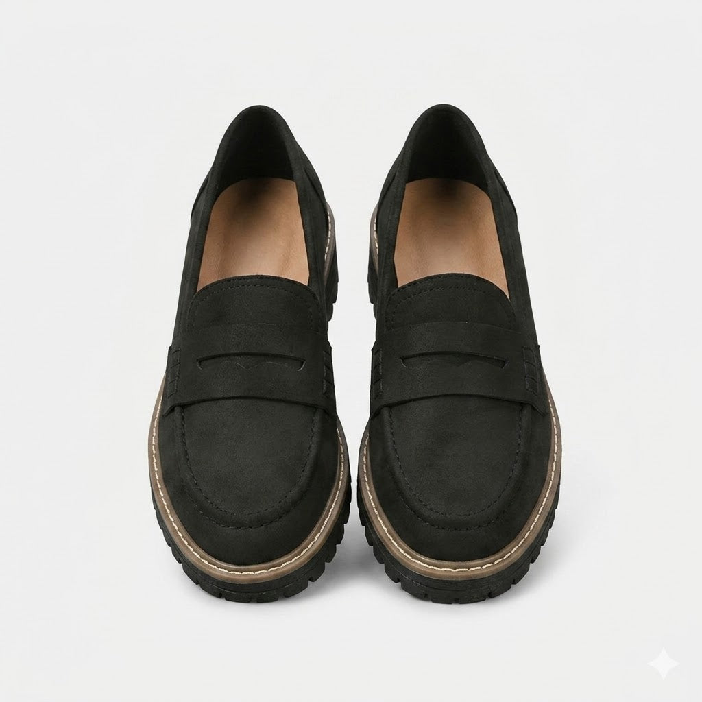 Classic Chunky Sole Loafers with Modern Edge For Women