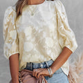 Floral Puff Sleeve Blouse For Women