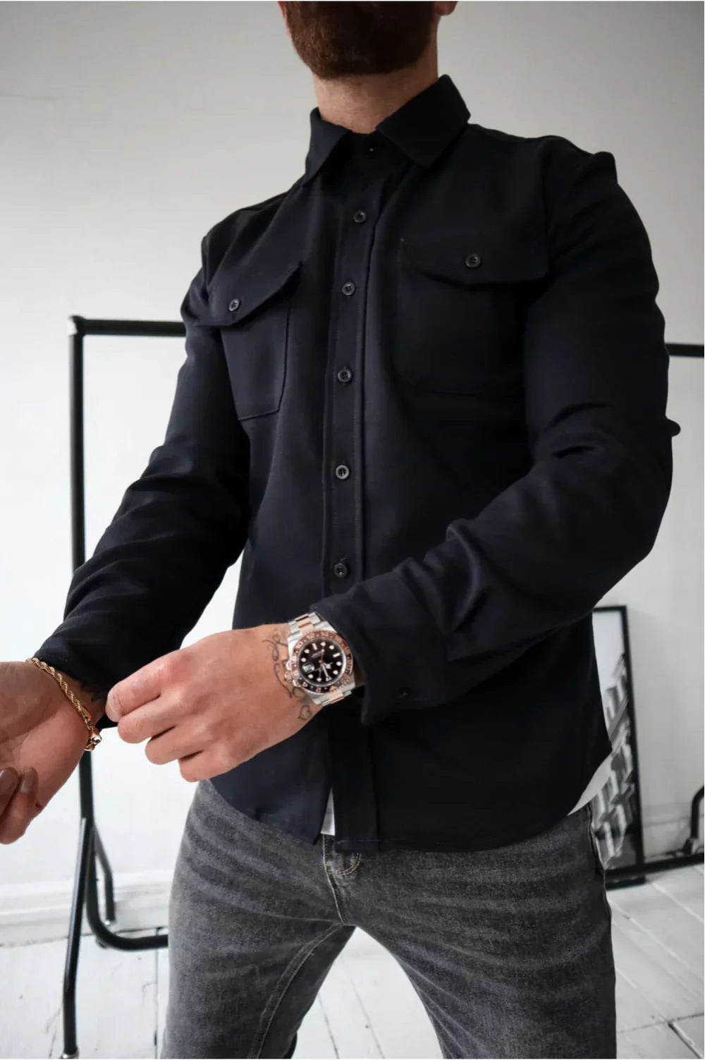 Men's Long Sleeve Shirt Jacket