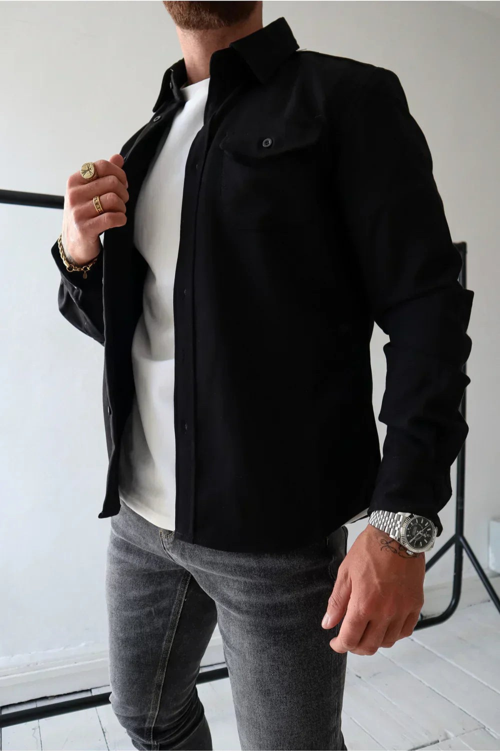 Men's Long Sleeve Shirt Jacket