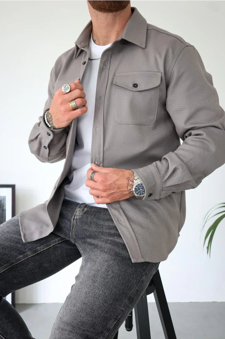 Men's Long Sleeve Shirt Jacket