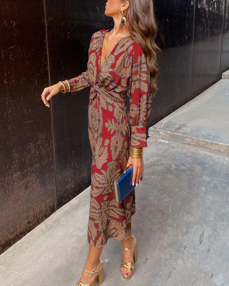 Fall Wedding Guest Maxi Dress