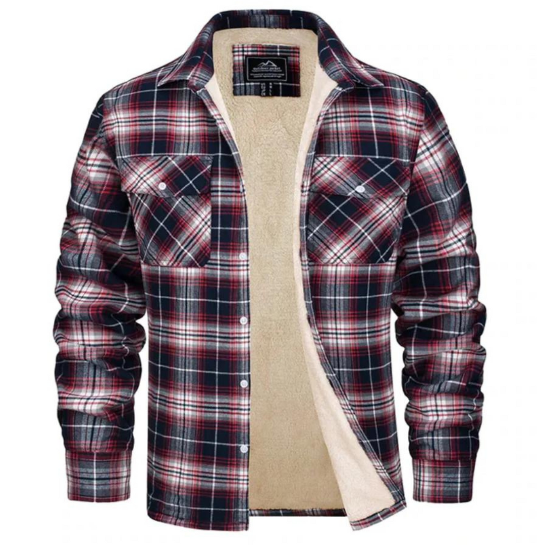 Men's Sherpa Lined Plaid Jacket