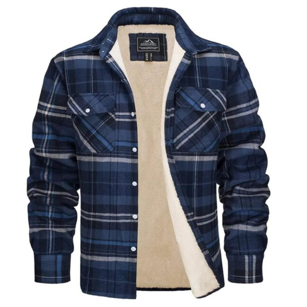 Men's Sherpa Lined Plaid Jacket