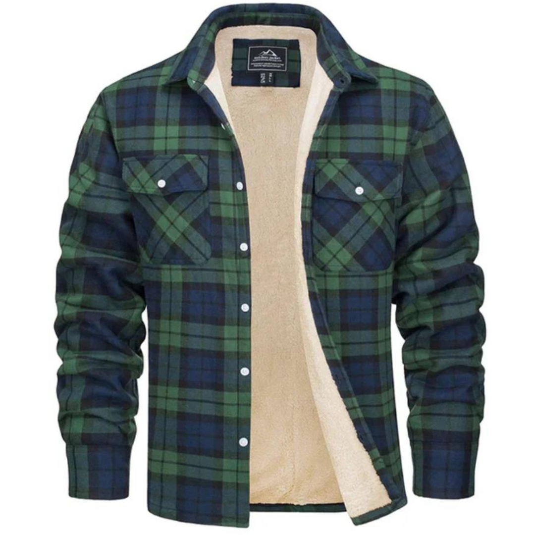 Men's Sherpa Lined Plaid Jacket