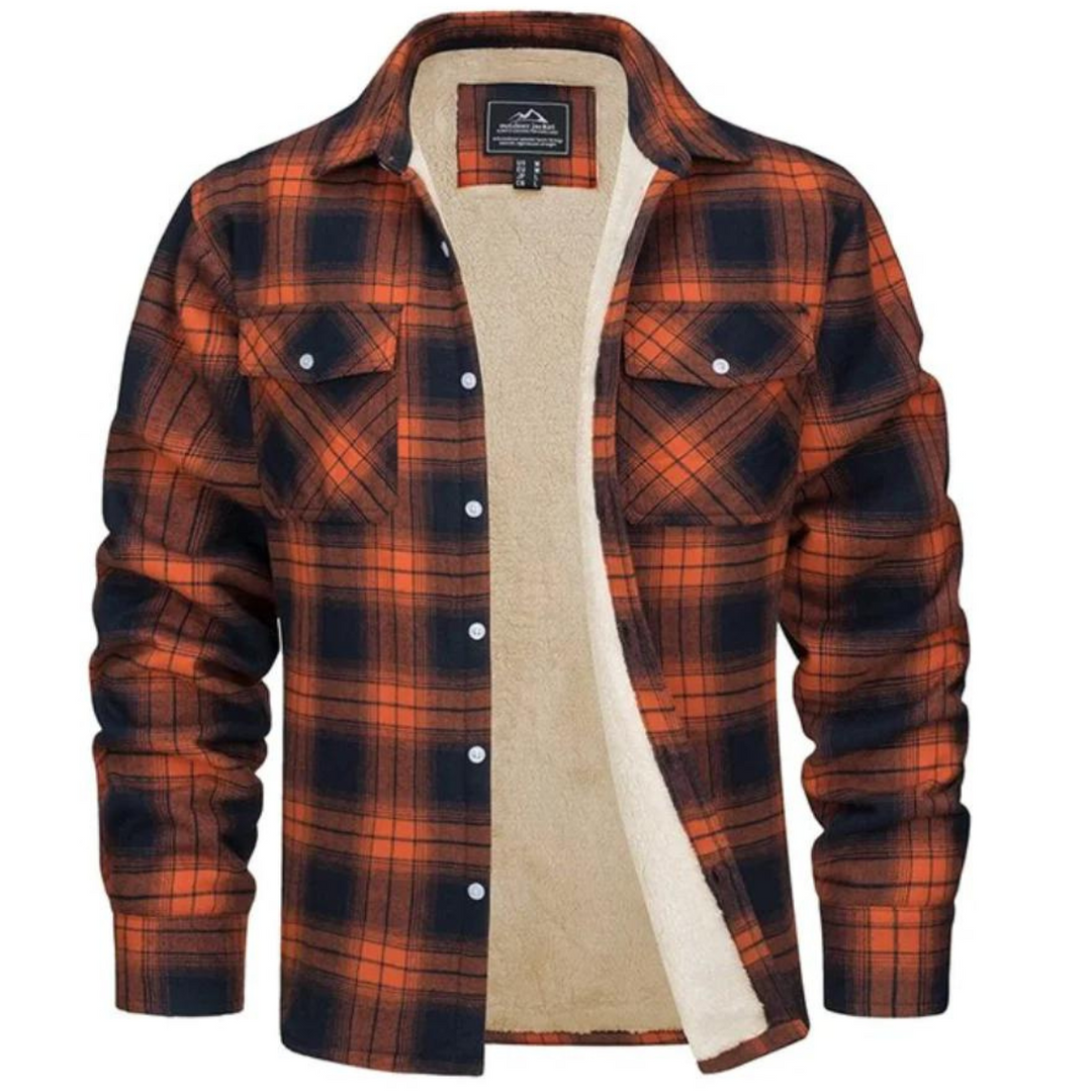 Men's Sherpa Lined Plaid Jacket