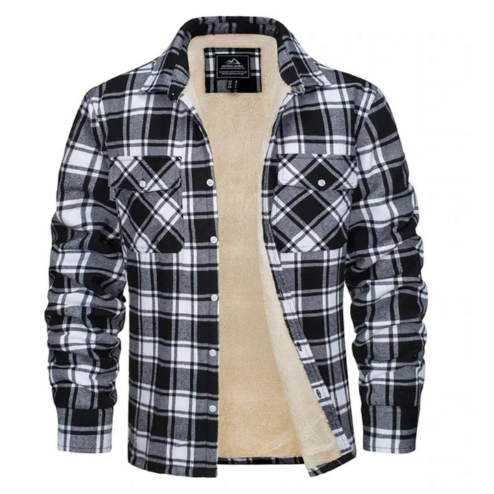 Men's Sherpa Lined Plaid Jacket