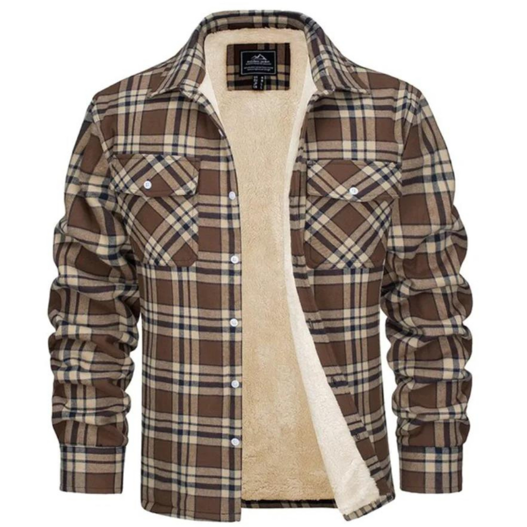 Men's Sherpa Lined Plaid Jacket