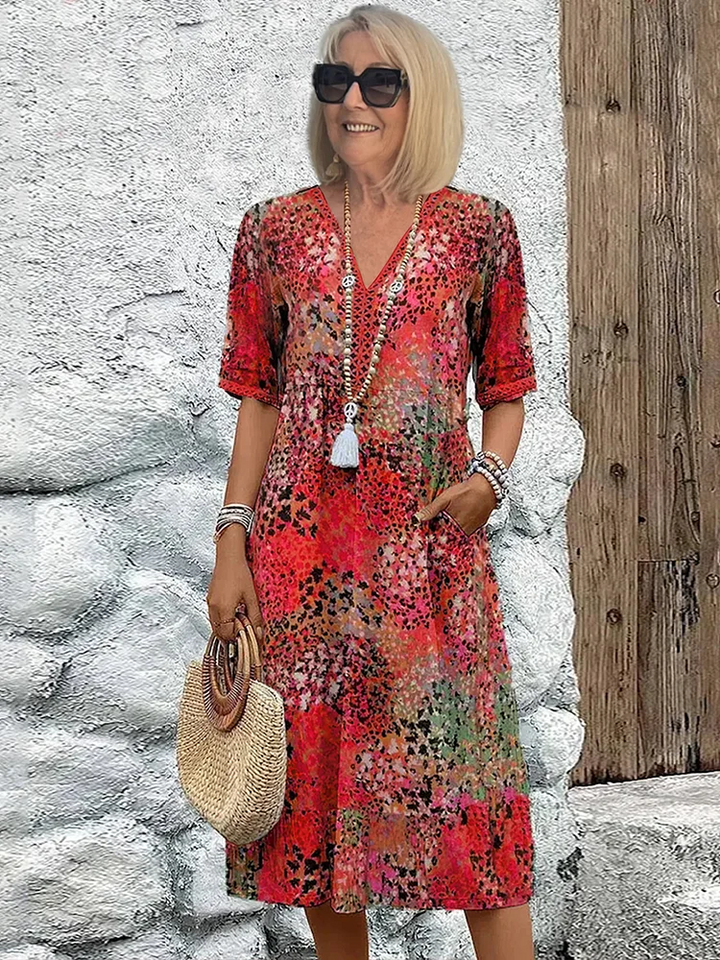 Colorful Midi Dress