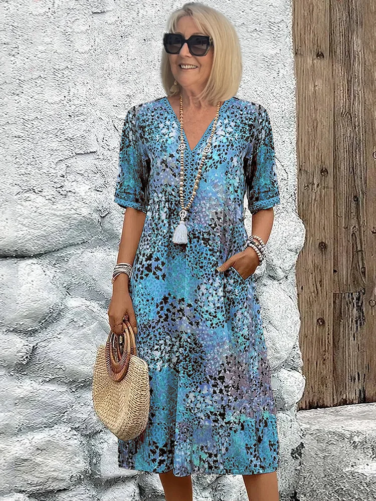 Colorful Midi Dress