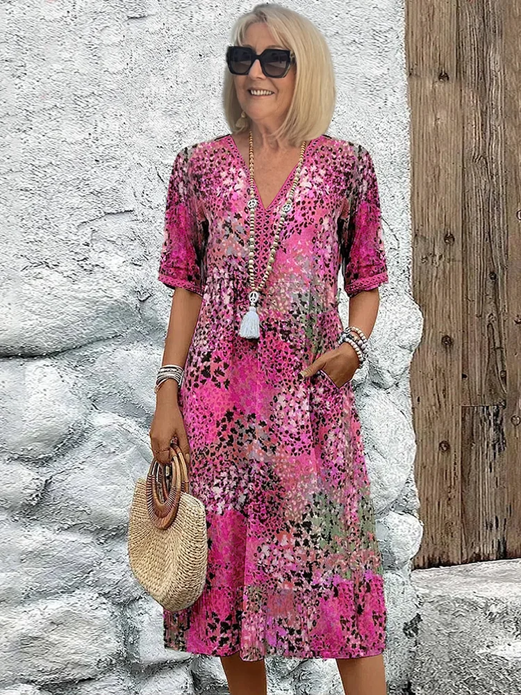 Colorful Midi Dress