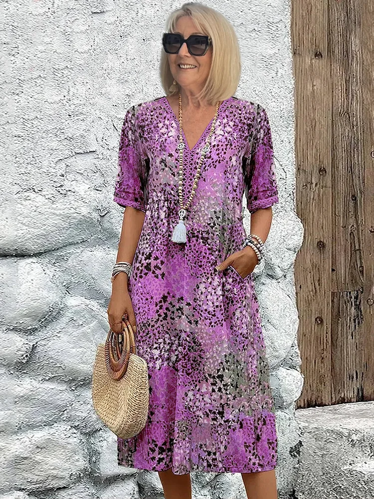 Colorful Midi Dress