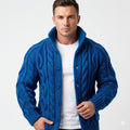 Chunky Knit Zip Cardigan For Men