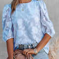 Floral Puff Sleeve Blouse For Women