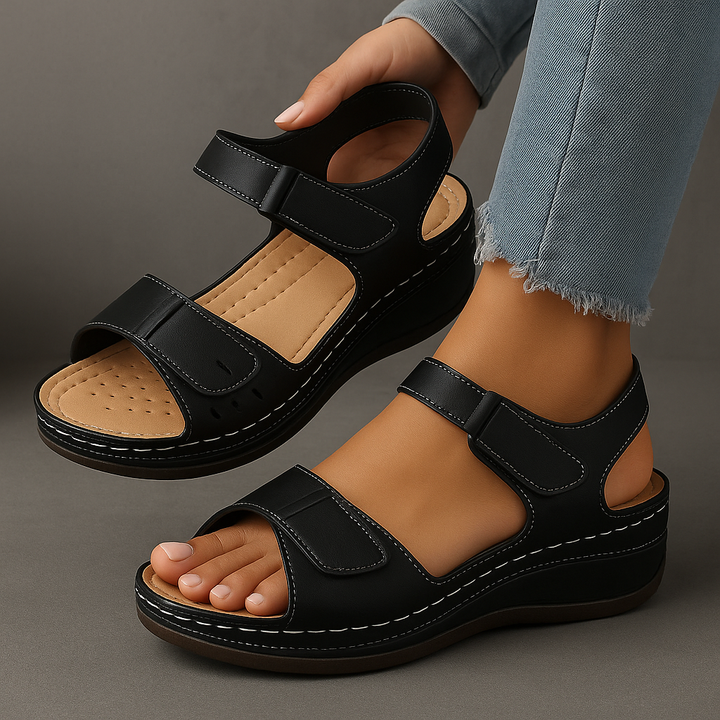 Orthopedic Sandals with Wedge Heel