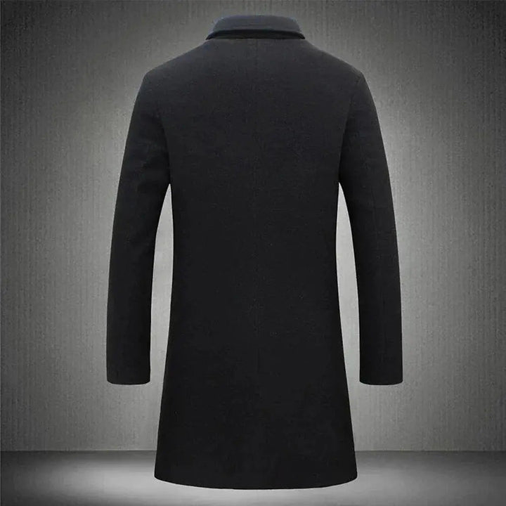 Men's Slim-Fit Long Overcoat