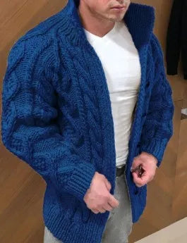 Chunky Knit Zip Cardigan For Men